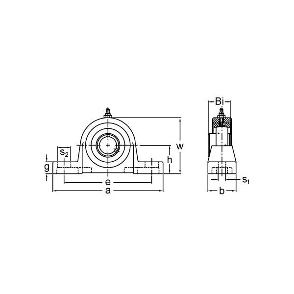 SINGLE ROW BALL BEARING - 90MM HEAVY SET SCREW EXPANSION PILLOW BLOCK